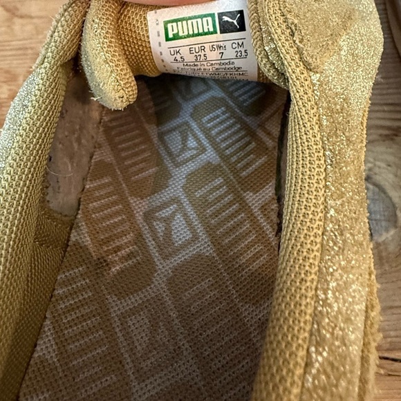 Puma Classic Platform Gold Glitter Sneakers - Picture 5 of 7